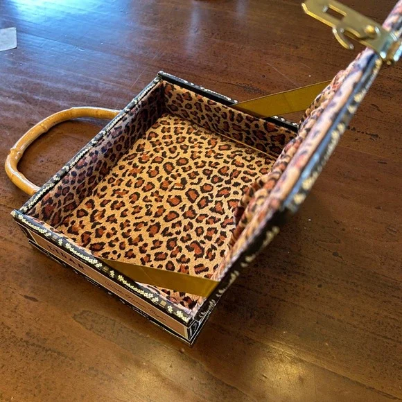 Cigar Box Purse Romeo Roma Clinique Cheron Art Nouveau Beaded Bamboo Handle Bag - Picture 13 of 16